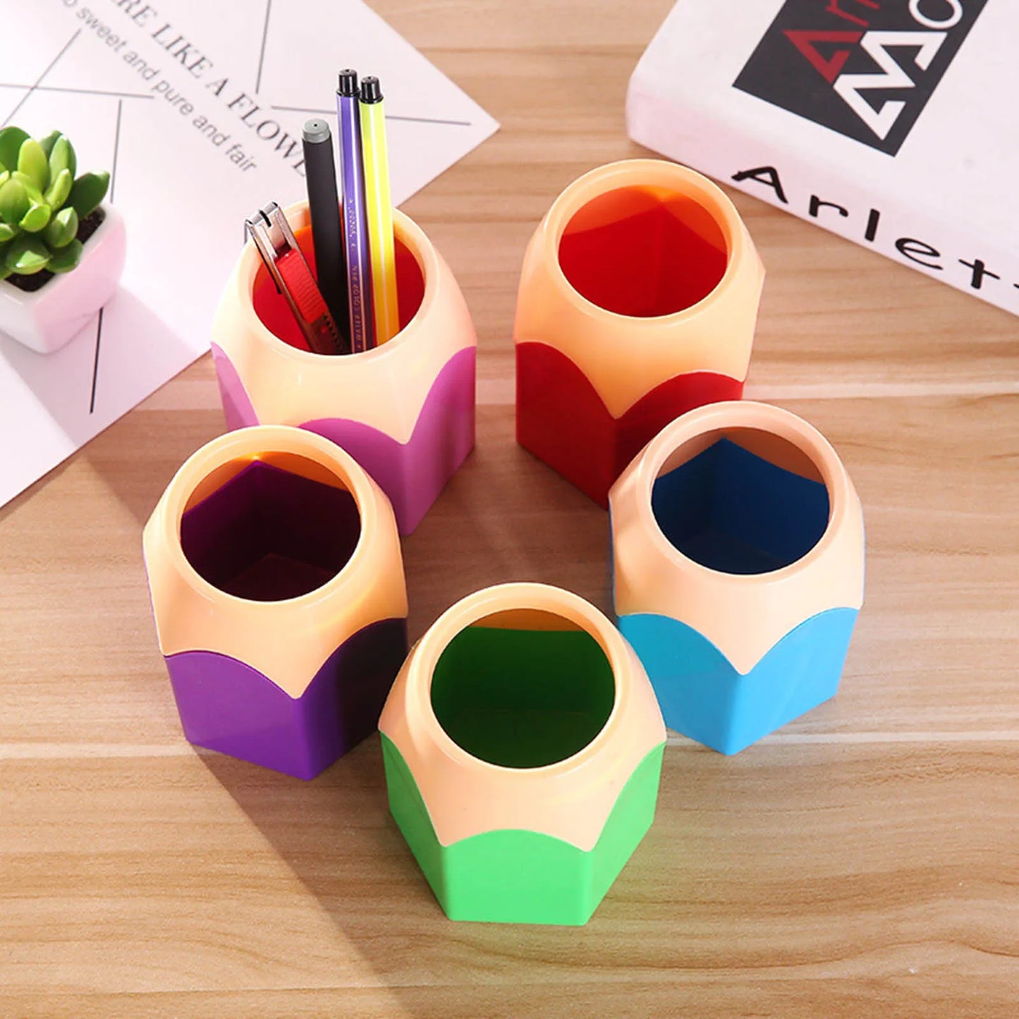 Ensemble de 5 Porte-Stylos de Bureau